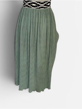 Turquoise Skirt with Elastic Waist
